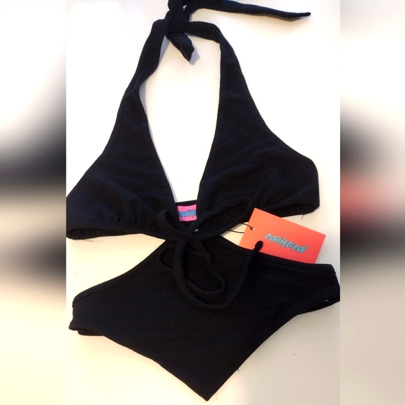 🍉3/$20 Edikted Black Halter Top - Picture 1 of 8